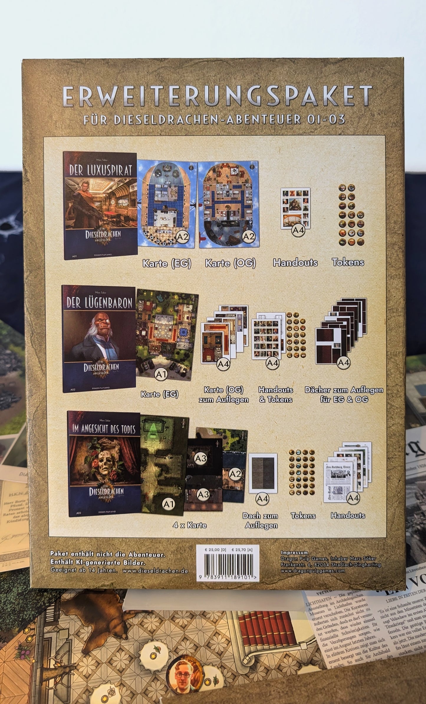 Dieseldrachen Addon-Pack for Adventures 1-3 (German print)