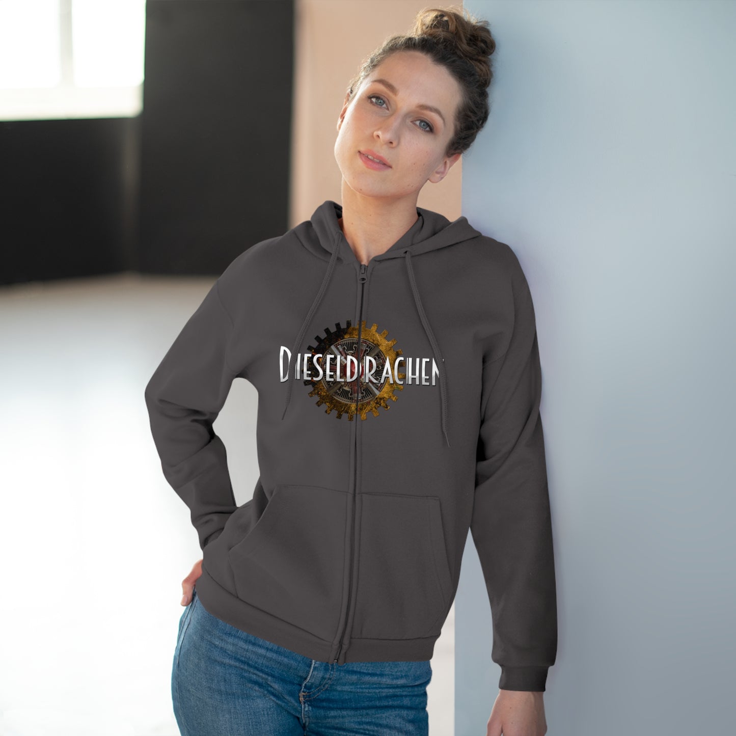 Hoodie mit Reißverschluss "Dieseldrachen"