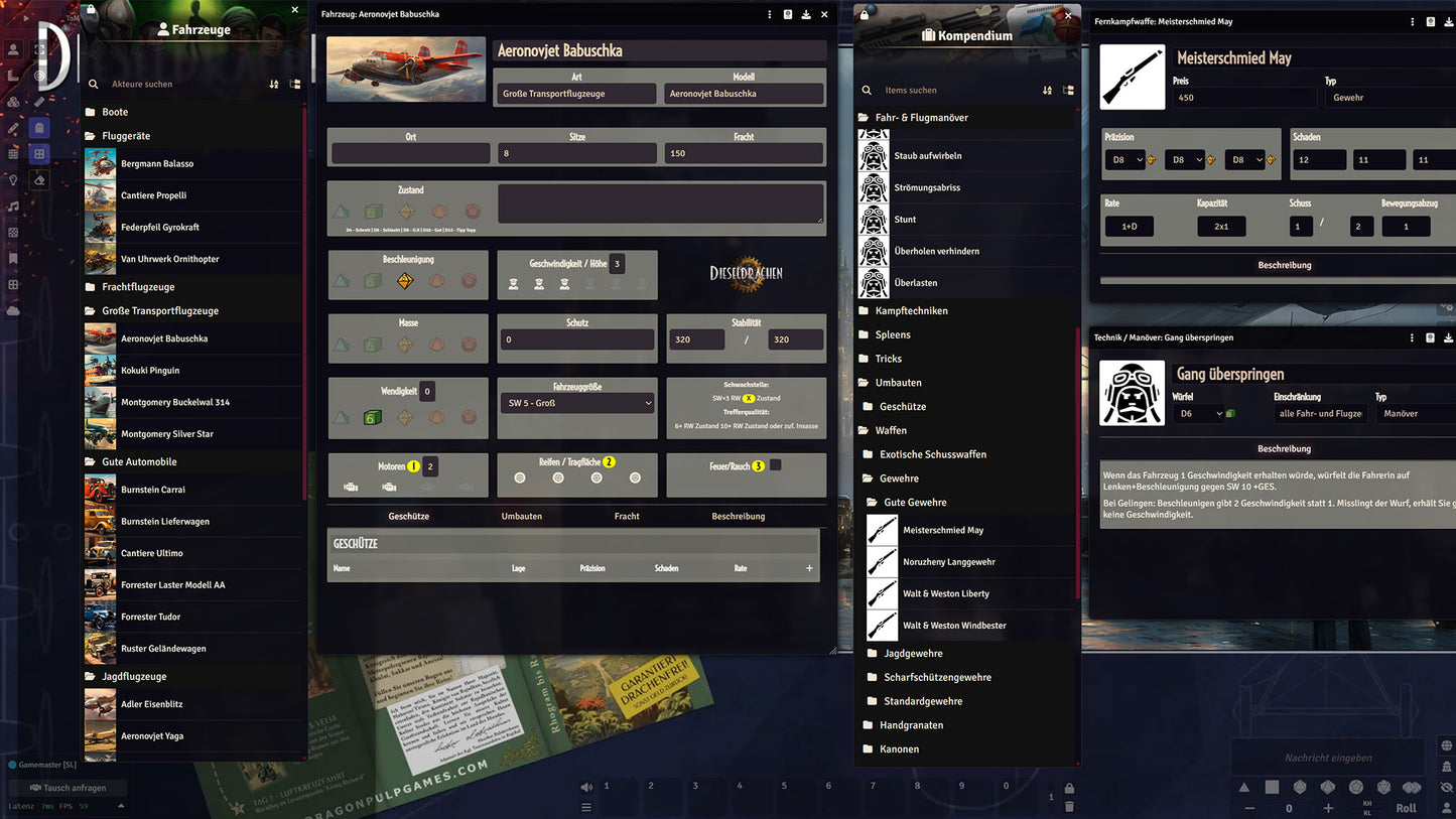 Dieseldrachen Kompendium für FoundryVTT [KEY]
